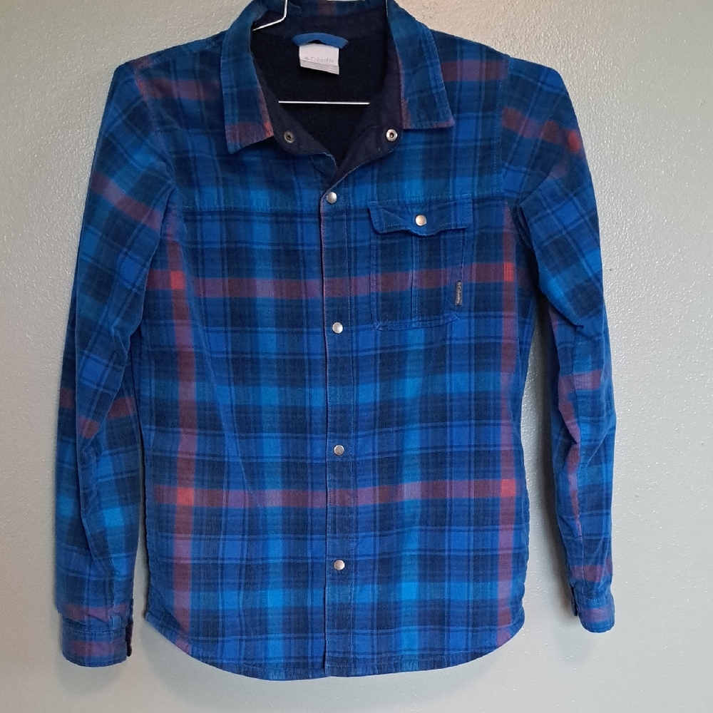 Vintage Columbia Courderoy Shirt Jacket XL Fleece Lined